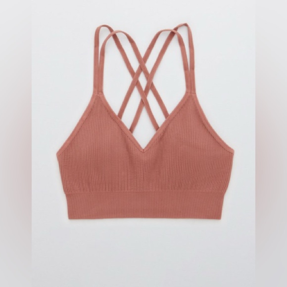 Aerie Seamless Strappy Padded Bralette-Meadow Bound